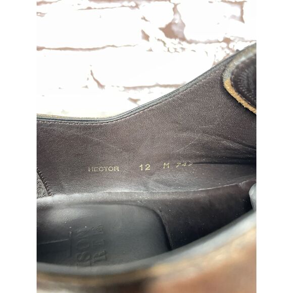 MAISON FORTE Hector Chocolate Brown Leather Cap Oxford Dress Shoes Men 12M US/45 - Picture 10 of 16